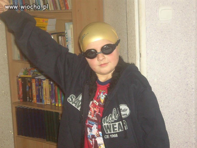 Nie ma to jak czepek i okularki w zime 