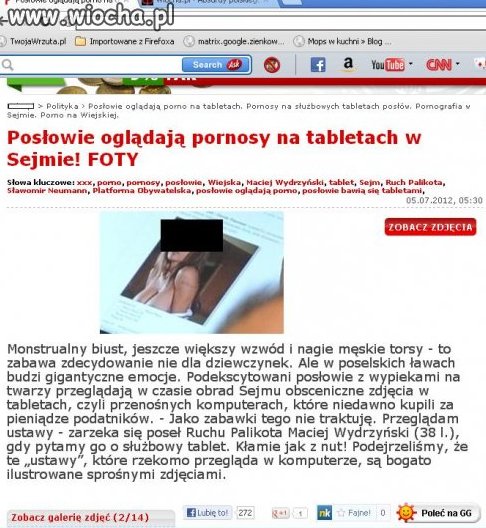 Tak bawią się posłowie w sejmie ..