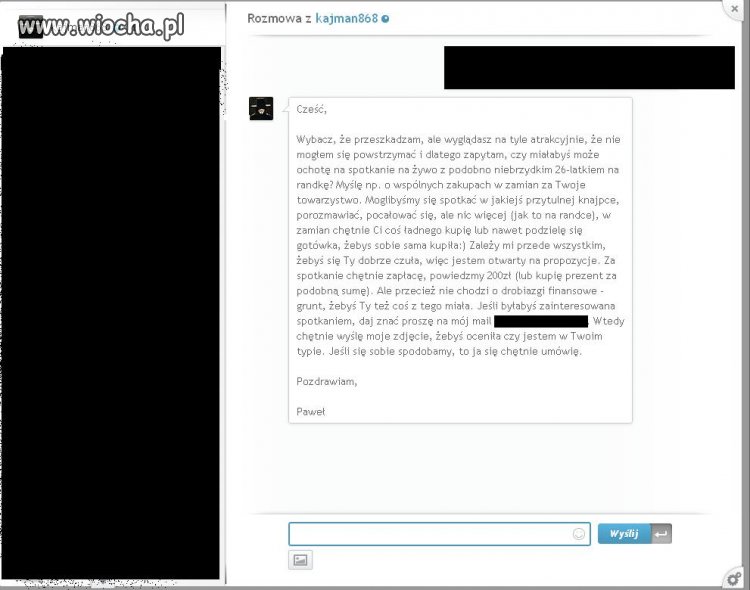 Booże . Taką wiadomość dostałam na fotce . 