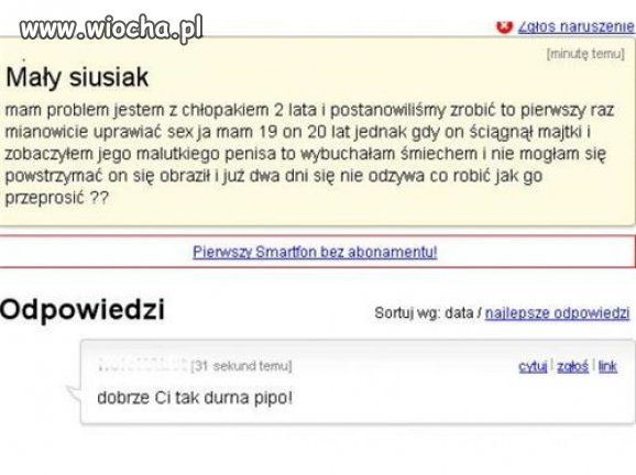'Zobaczyłem jego malutkiego... wybuchłam śmiechem'