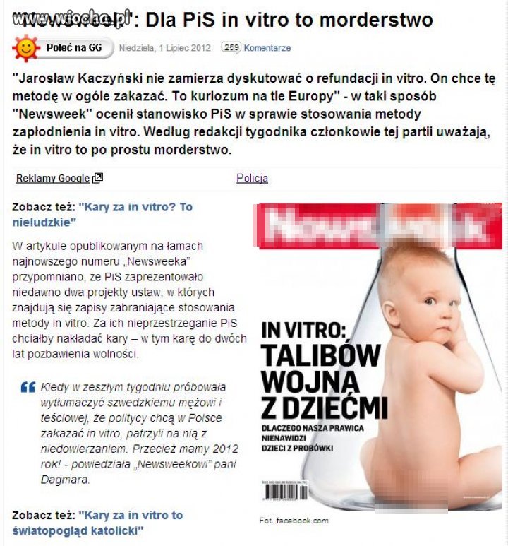 IN VITRO to morderstwo ...