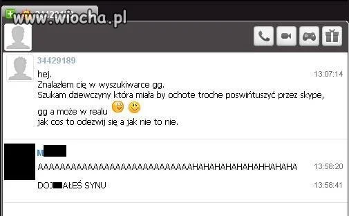 Świntuszenie przez GG, Skype..