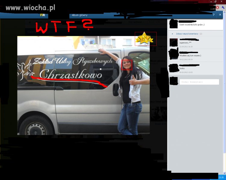 Nie ma to jak fotka z samochodem pogrzebowym  
