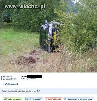 Dostał samochód od ojca