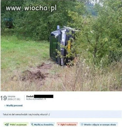 Dostał samochód od ojca