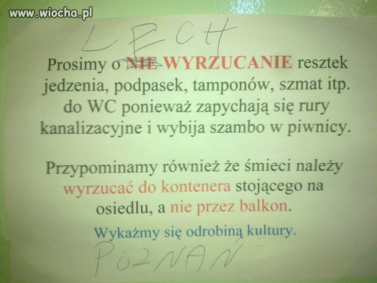 Napotkane na klatce schodowej