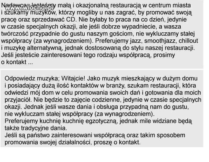 Email od Restauracji