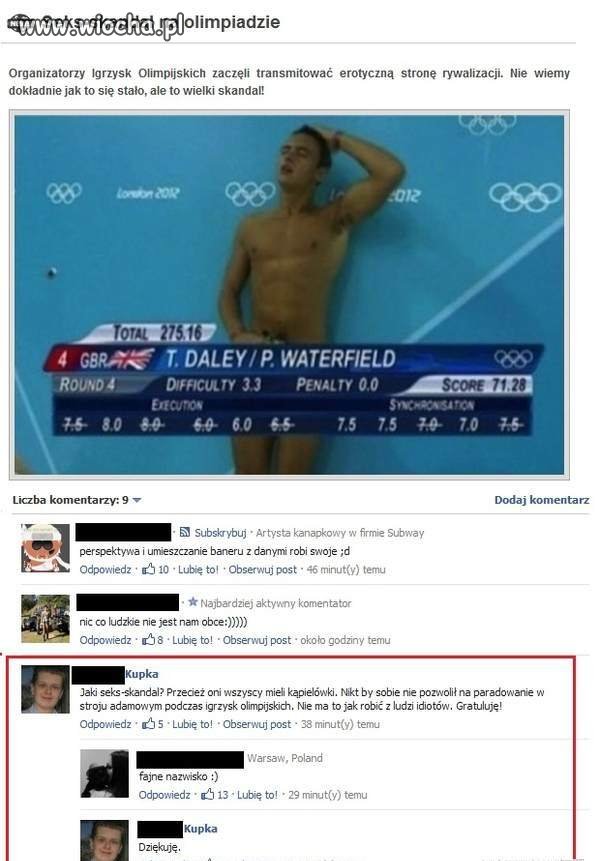 Seks-skandal na olimpiadzie...