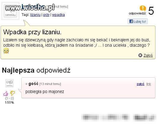 Wpadka przy lizaniu