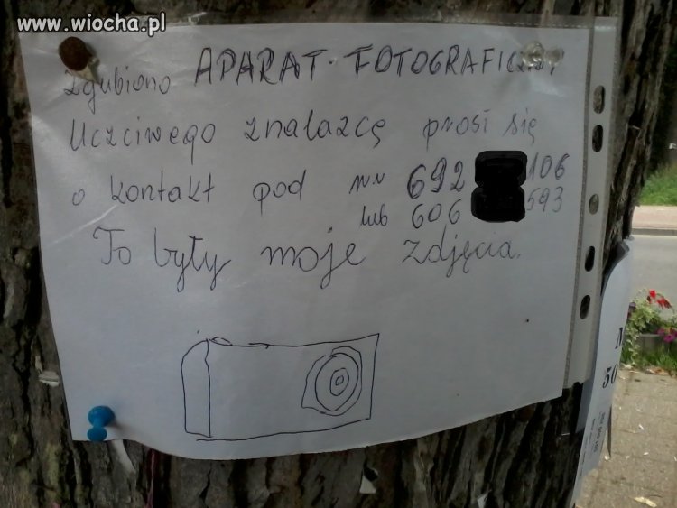 Zagubiony Aparat fotograficzny 