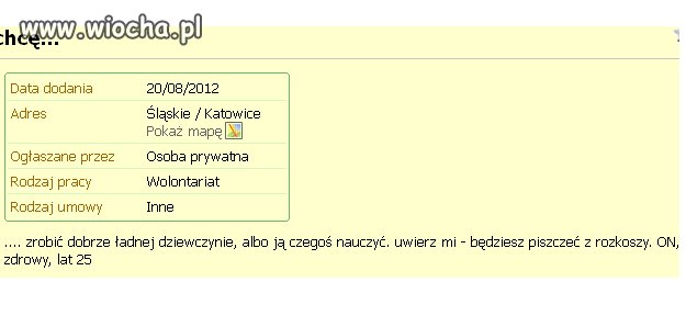 Ciekawe ogłoszenie