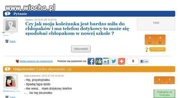 Dotykowy telefon