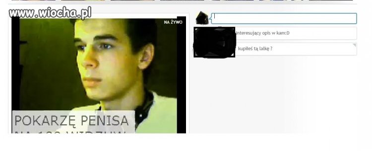 Interesujący opis w kamerce internetowej