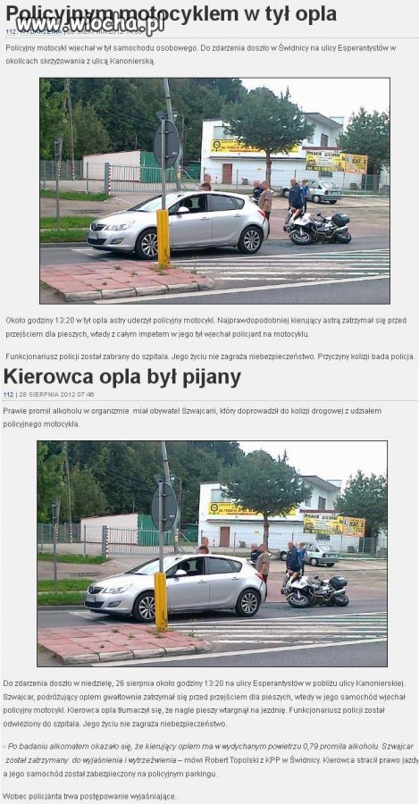 Świdnica24... Nasza kochana policja wszystko zrobi
