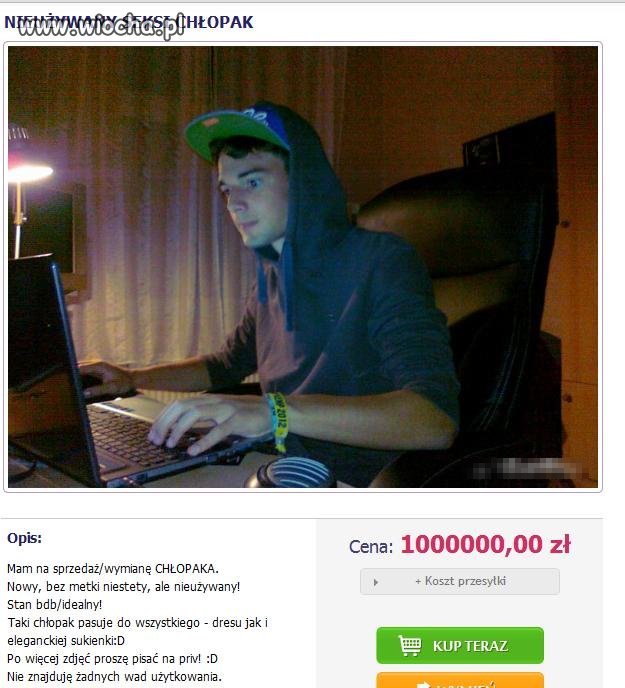 "wymienię chłopaka"