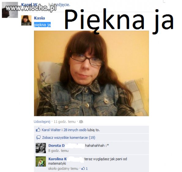 Ty się nazywasz piękną?!