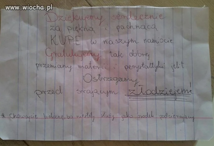 Wiadomość ostrzegawcza