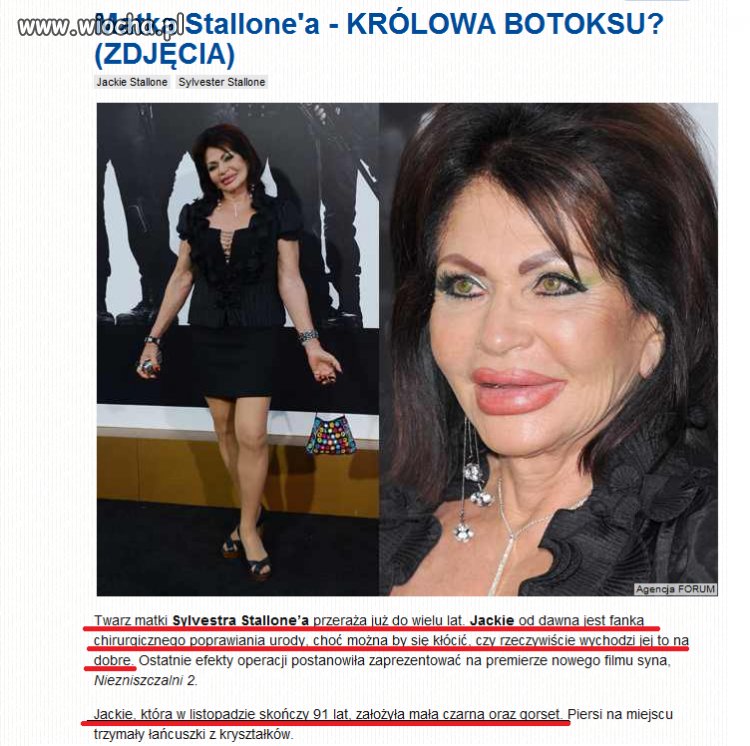 91 LAT. Matka Sylvestra Stallone ... WIOCHA