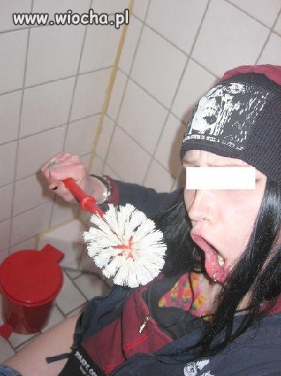 Szczotka, pasta, kibel 