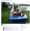 Lans małolat na masce Golfa