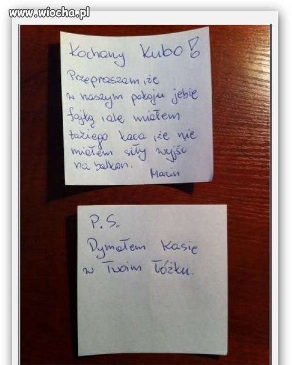 Nie ma to jak zostawić wiadomość