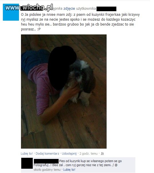 Ambitne obrażanie rówieśniczki na fb