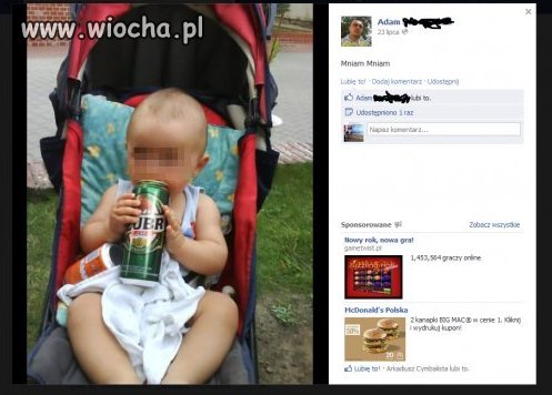 A tatuś w tym momencie kręcił blanta dla synusia