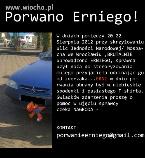 Porwano Erniego