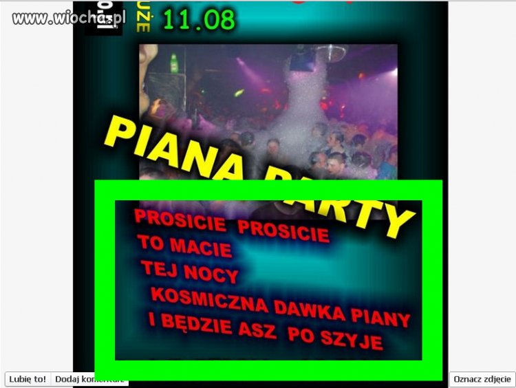 Plakat na imprezę