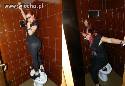 Myślicie, że tak łatwo zrobić focię na kiblu...