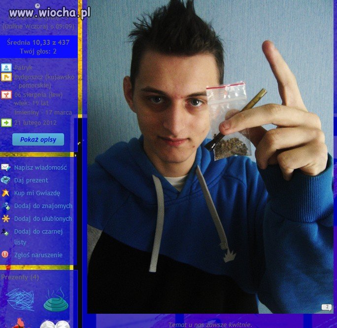 Zadowolony 19latek