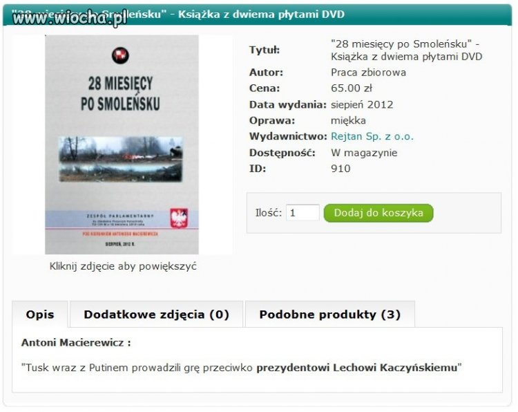 65 zł za raport o Smoleńsku dla Gazety Polskiej