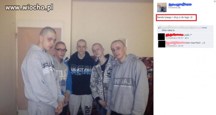 "Banda łysego i ch*j ci do tego"