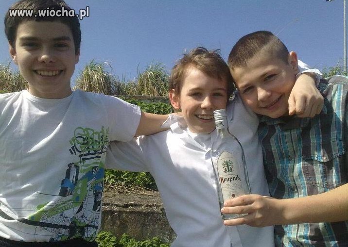 Szpan dzieci na wódkę