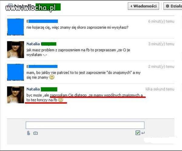 Ahh te zaproszenia na fejsa od nieznajomych
