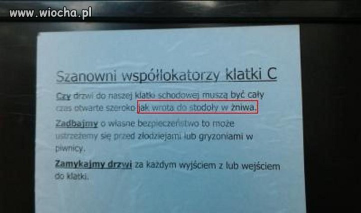 Szanowni współlokatorzy. 