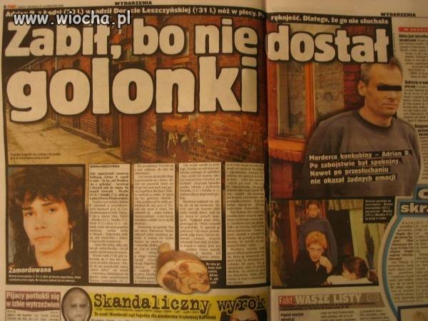 Zabił, bo nie dostał golonki