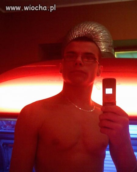 Jestem na solarium...