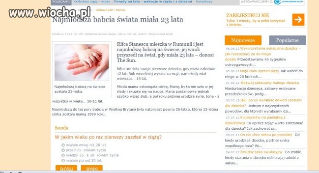 Kolejny przykład na to jak dzieci rodzą dzieci