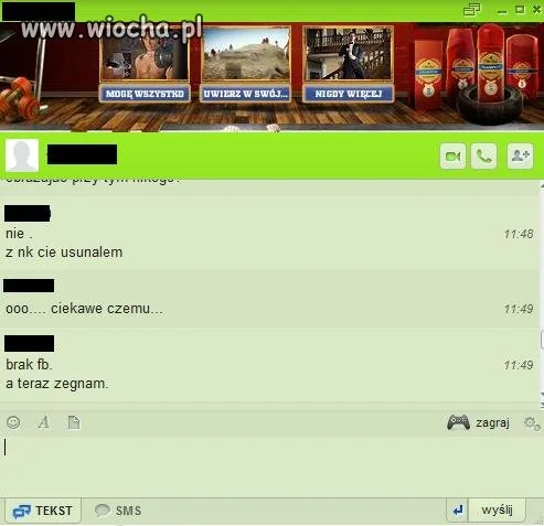Tak właśnie się kończy znajomość w tych czasach