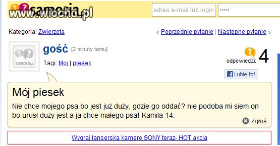 To po ch*j wzięła psa?