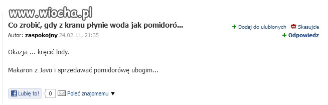 Co zrobić gdy z kranu płynie woda jak pomidorówka?