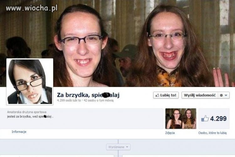 Wieśniaki z fb wyśmiewają się z czyjegoś wyglądu