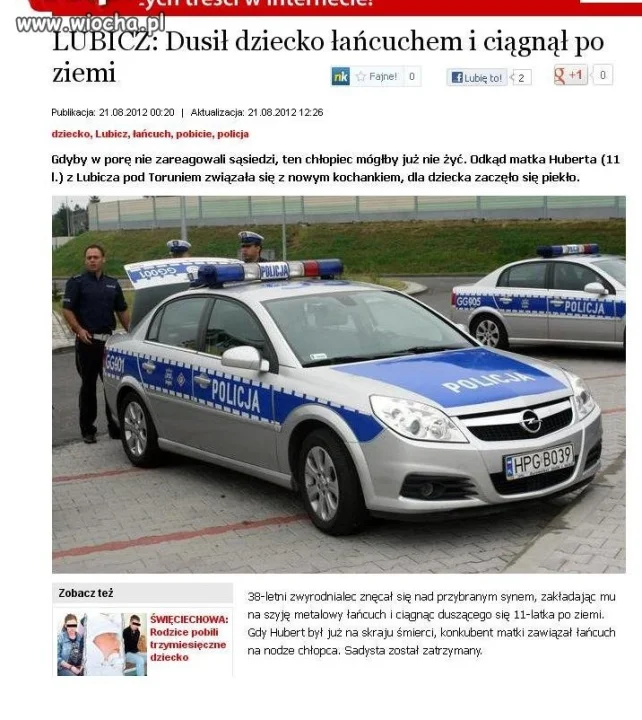 Dusił dziecko łańcuchem i ciągnął po ziemi
