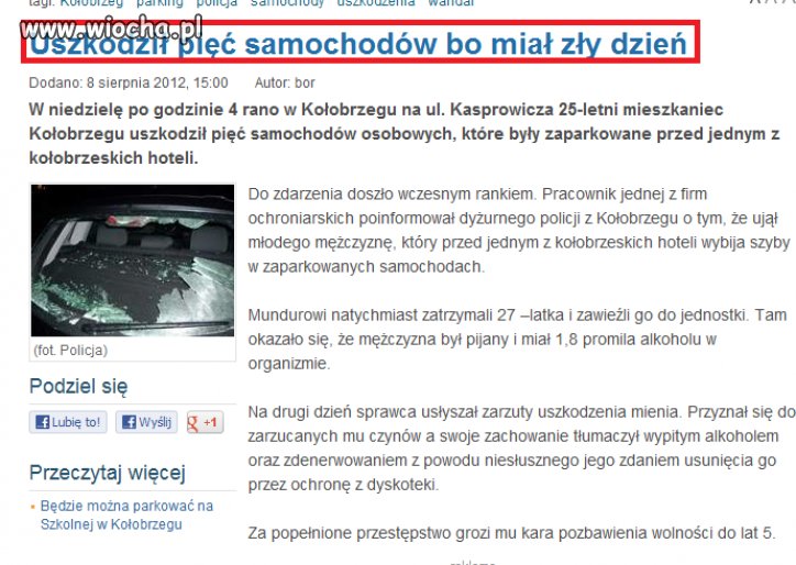 Wieśniak miał zły dzień i zniszczył kogoś