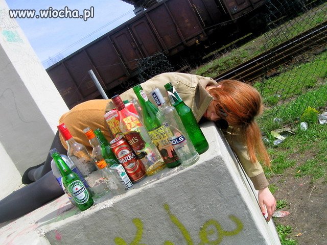 Szpan na pozbierane butelki po alko