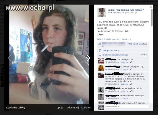 Nie ma to jak szpan papierosem na facebooko 