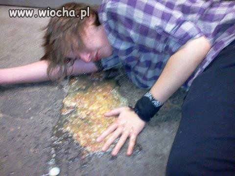 Ojj zwymiotowało mu się trochę