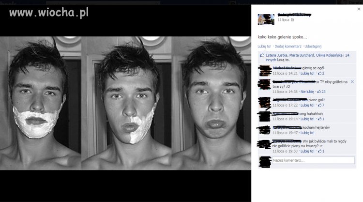 Pochwal się na Facebook'u jak się golisz ...