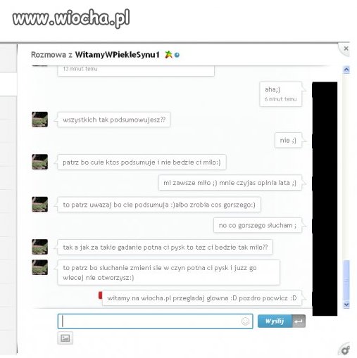 Straszy dziewczyny bo został pociśnięty moron